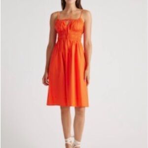 Quince Poplin Vermillion Sundress